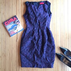 Carolina Hererra Black and Purple Dress
